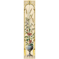 Poppy And Wheatsheaf 5-Tile Set On County White – detail view 3