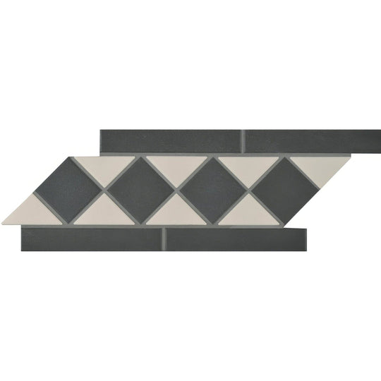 Porcelain Border White & Black
