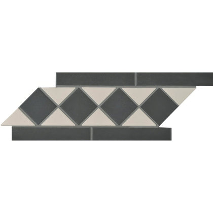 Porcelain Border White & Black