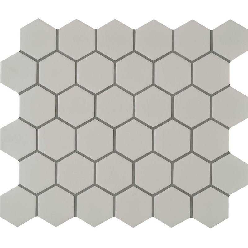 Porcelain Hexagon White