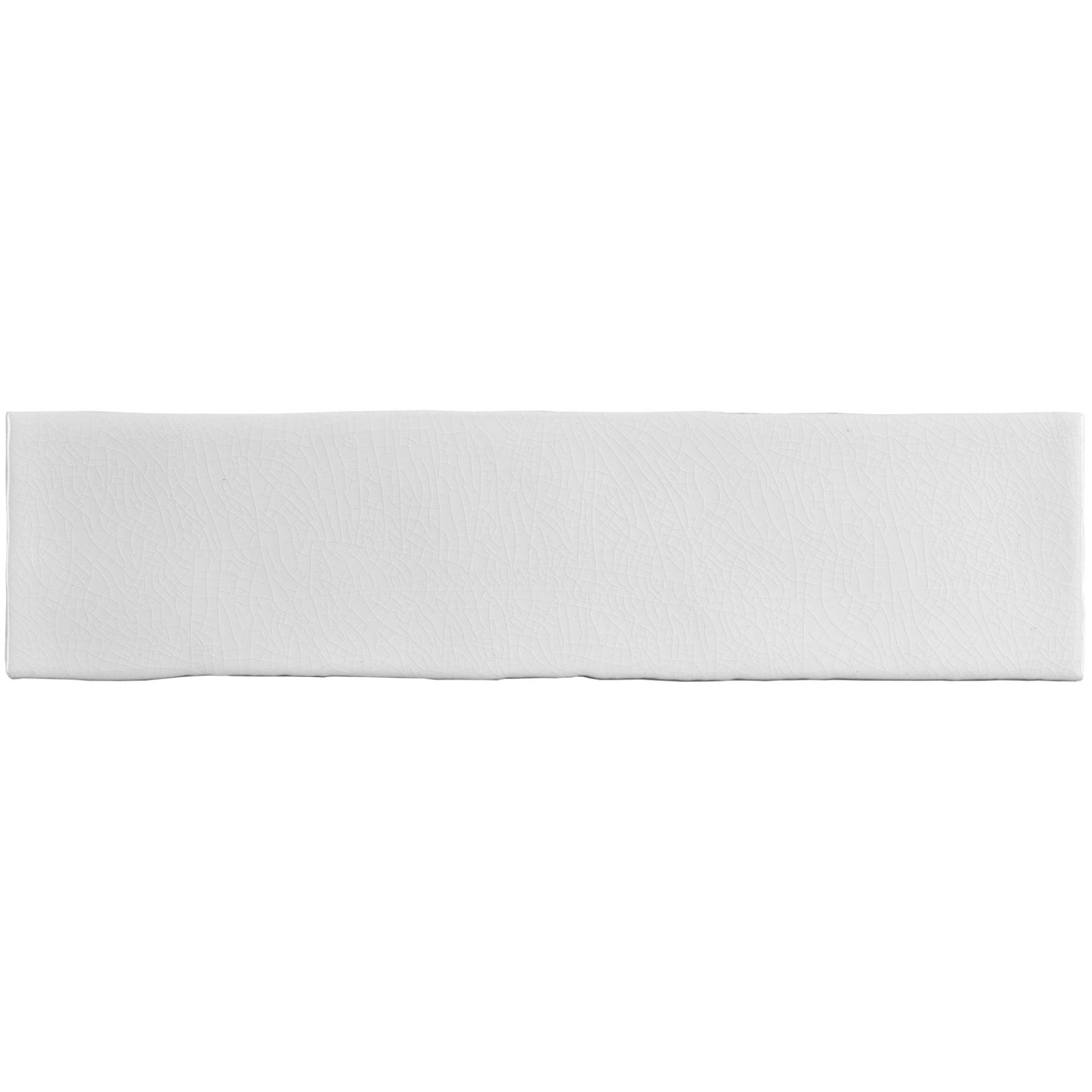White rectangular cushion with smooth slightly textured surface complementing large brick tile porcelain design