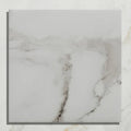 Butler porcelain calacatta white marble effect square tile with subtle gray veining for elegant flooring and walls