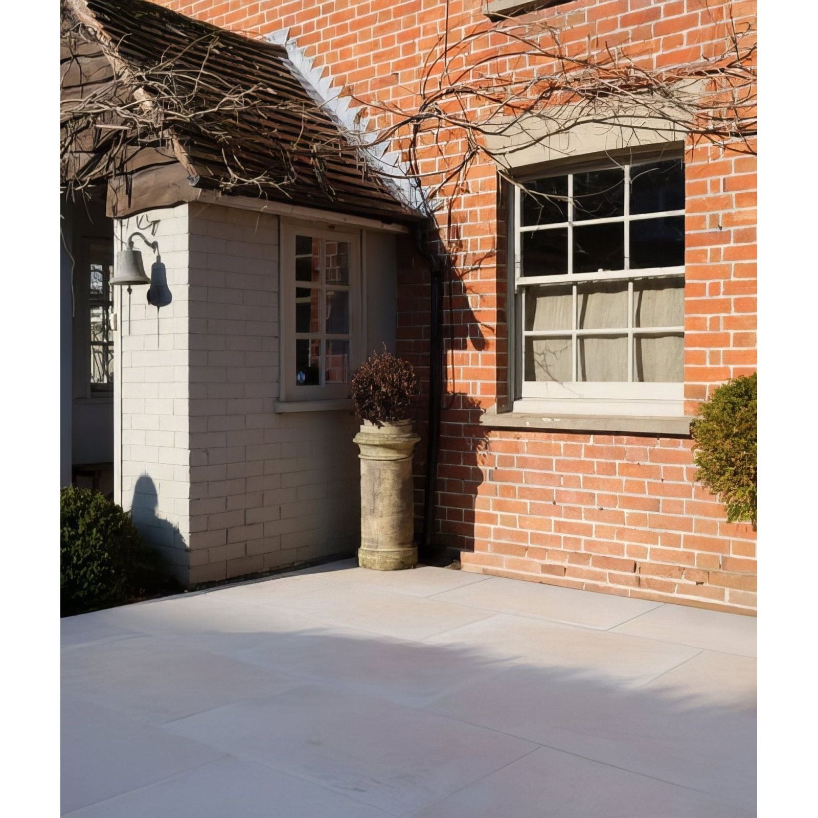Cotswold Porcelain Paving Textured beige stone-effect paving tiles