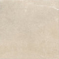 Beige stone-effect porcelain tile with subtle natural veining and matte finish in 80 x 80cm size from dorset
