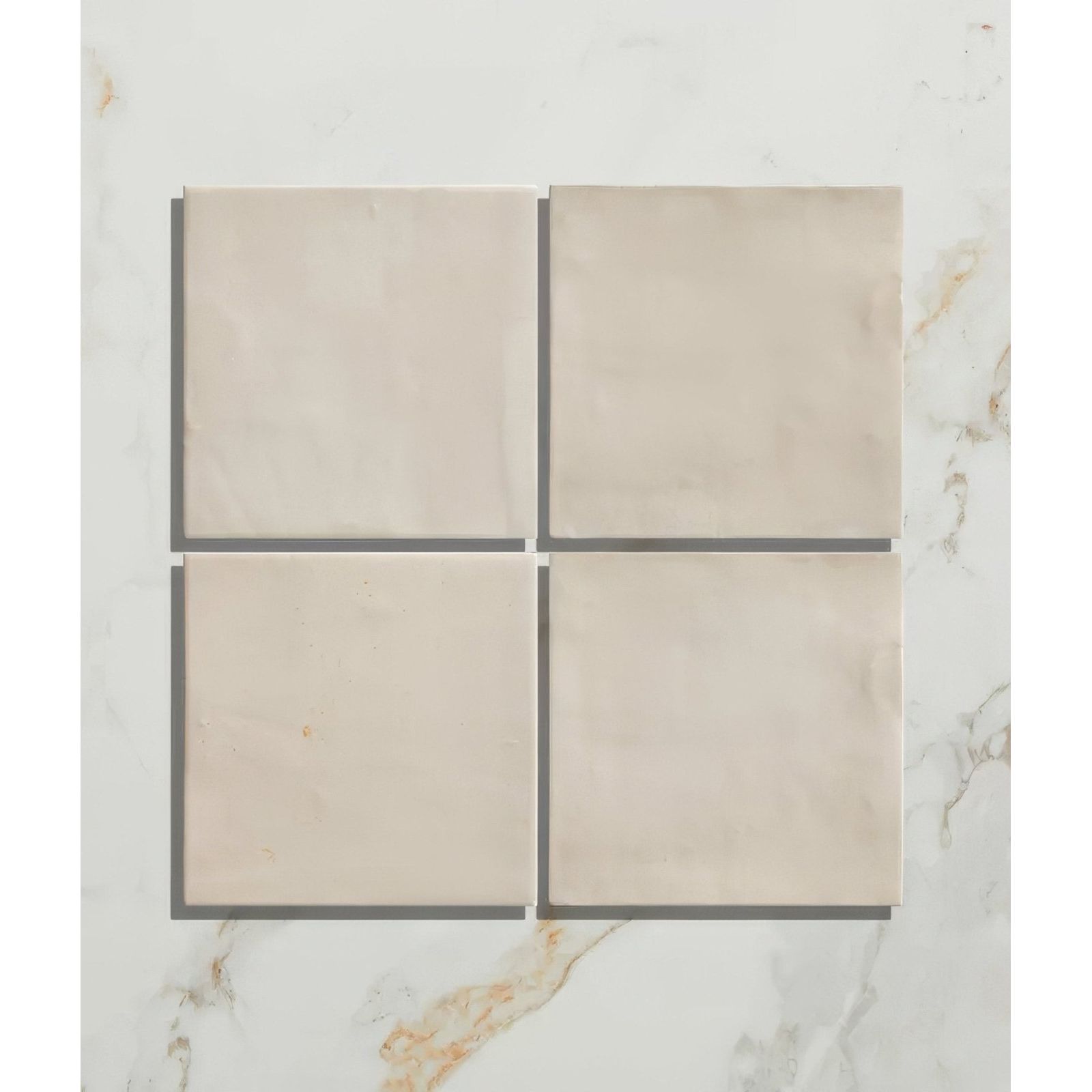 Four Hammam Ceramic Bone tiles arranged in a grid, showing natural colour variation
