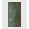 Abstract rectangular Industry Porcelain Matt canvas with textured muted teal and earthy brown tones for wall decor