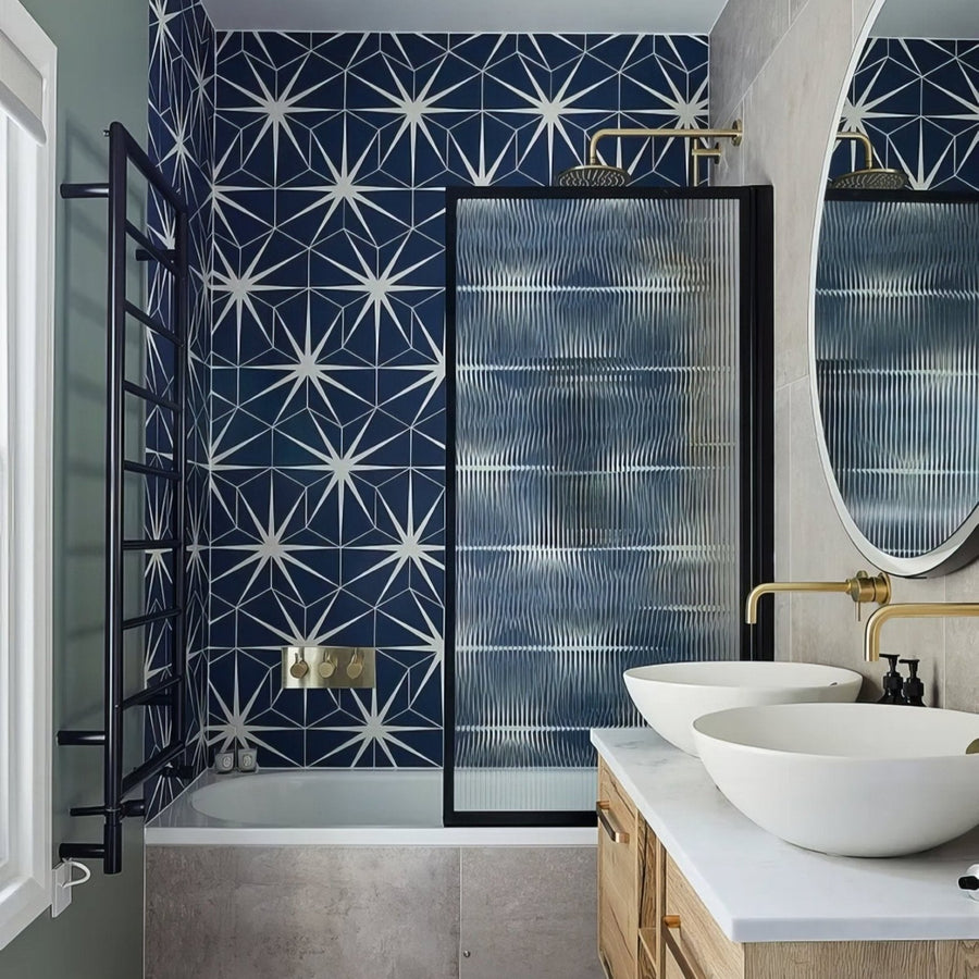 Lily Pad Porcelain Admiral in a bathroom setting