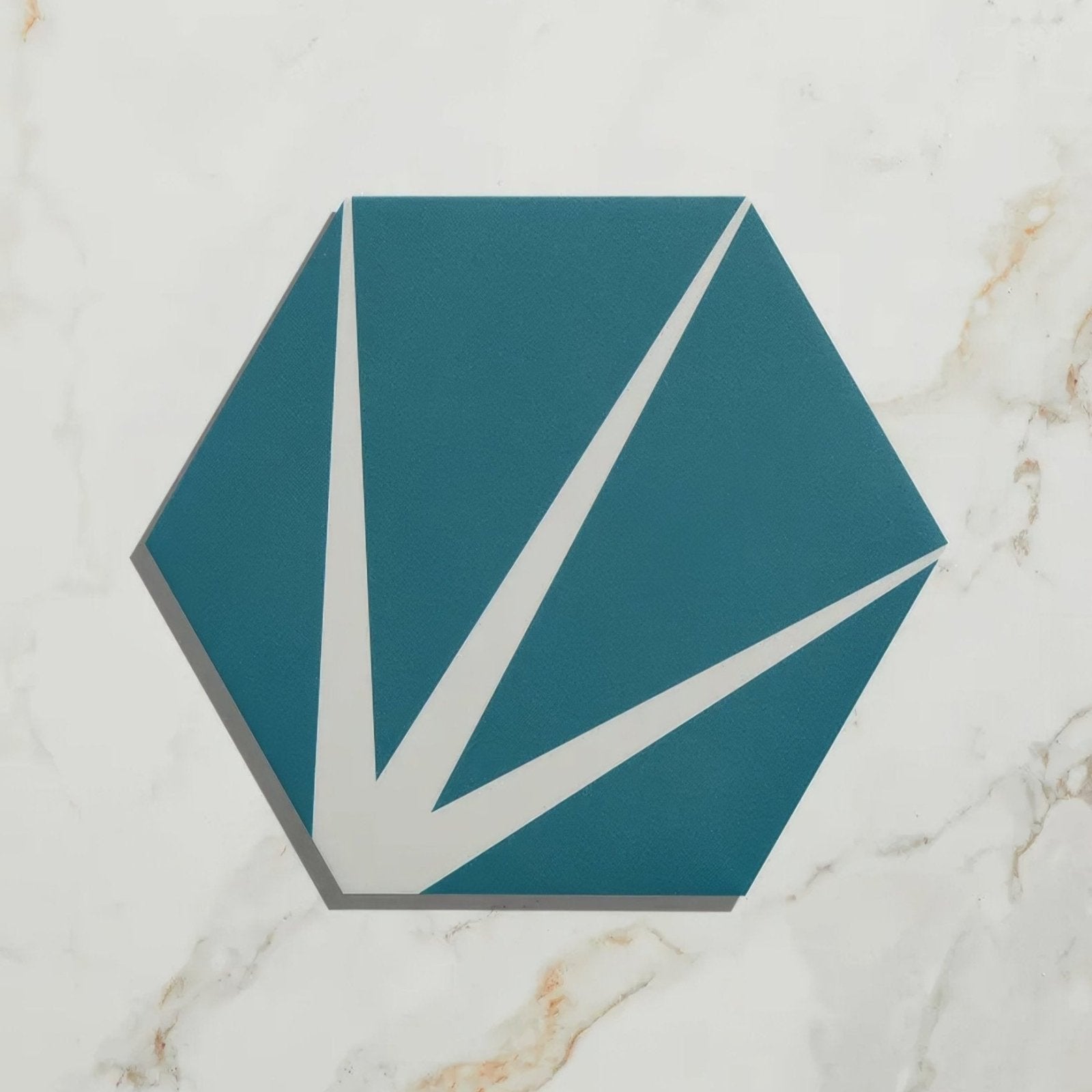 Lily Pad Porcelain Peacock – tile pattern detail