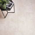 Beige textured ceramic floor tiles with subtle gray veining loft porcelain pearl 60 x 60cm
