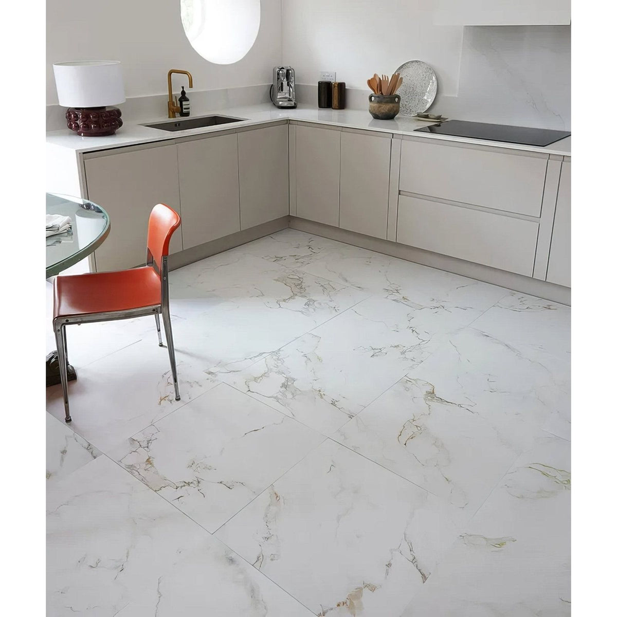 Muscat Porcelain 59.5 x 59.5cm shown as flooring