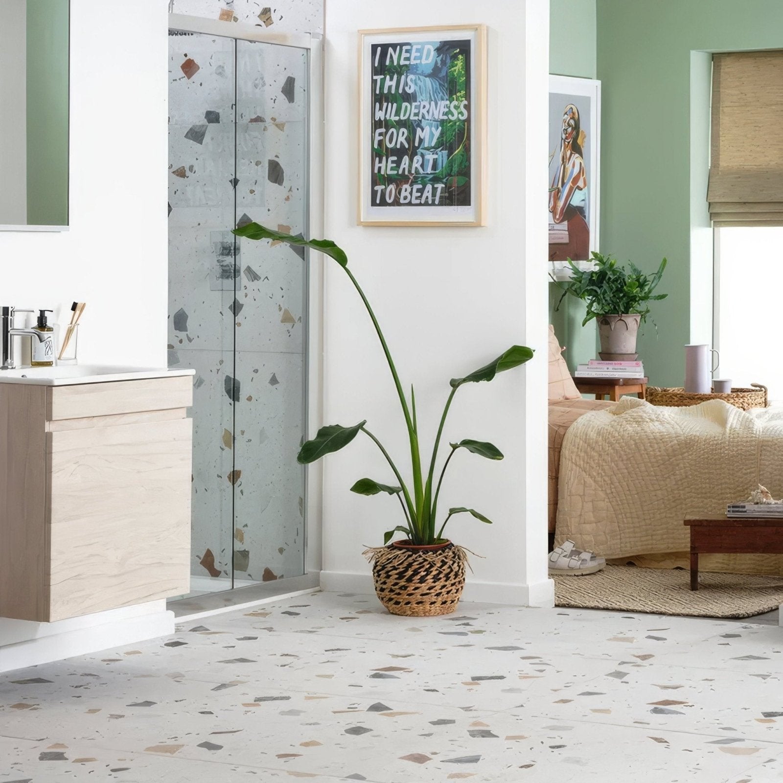 Piazza Porcelain Geo Pearl – porcelain tile pattern detail