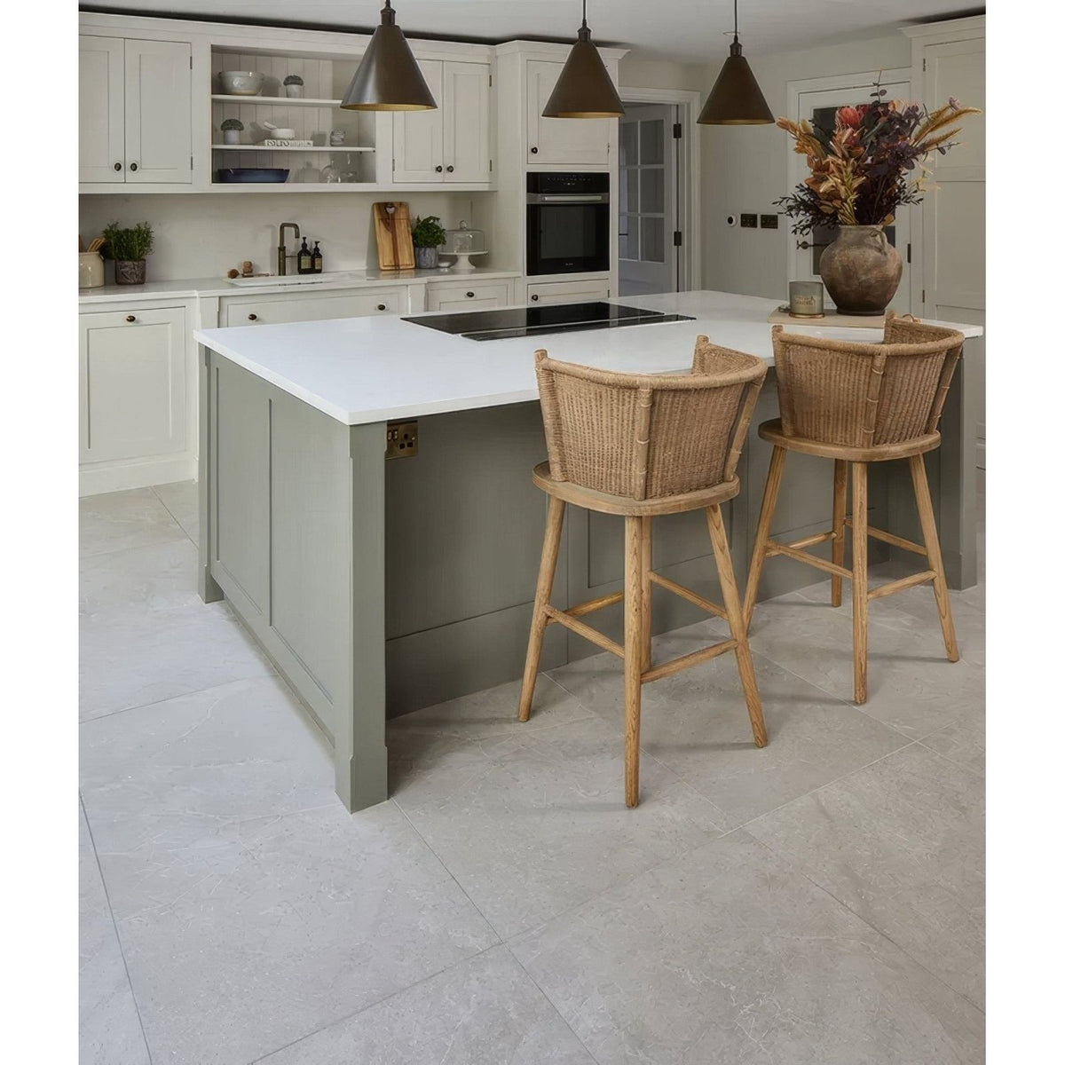 Riverside Porcelain Perla in a kitchen setting