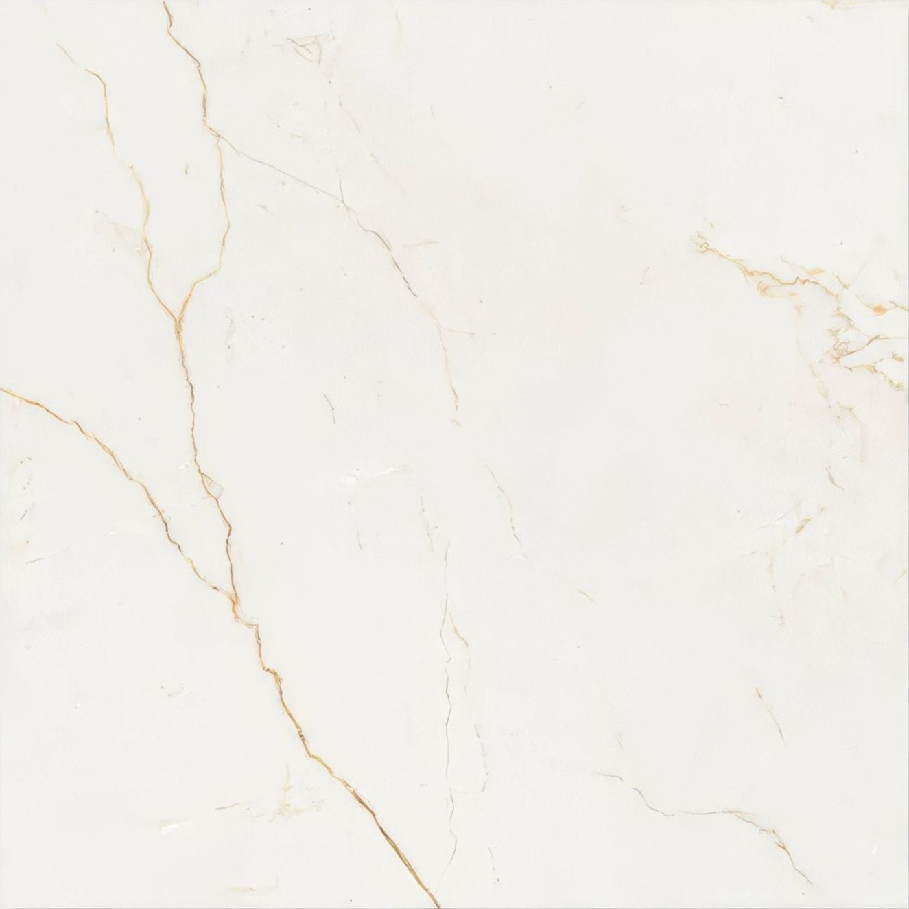 White marble soprano porcelain tile 60 x 60cm with elegant gold veining for luxurious interior flooring