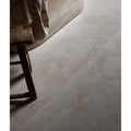 Southdown porcelain satin beige concrete-effect floor tiles with subtle gray veining and matte finish 60 x 120cm