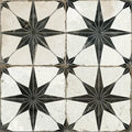 Spitalfields Ceramic Retro Star Black – tile pattern detail