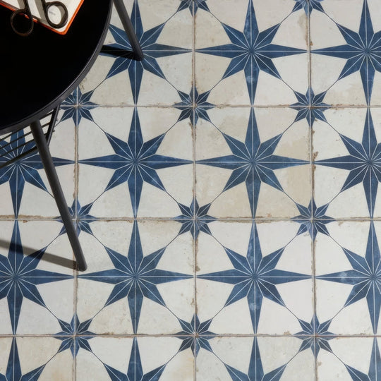 Spitalfields Ceramic Retro Star Blue - alternate view