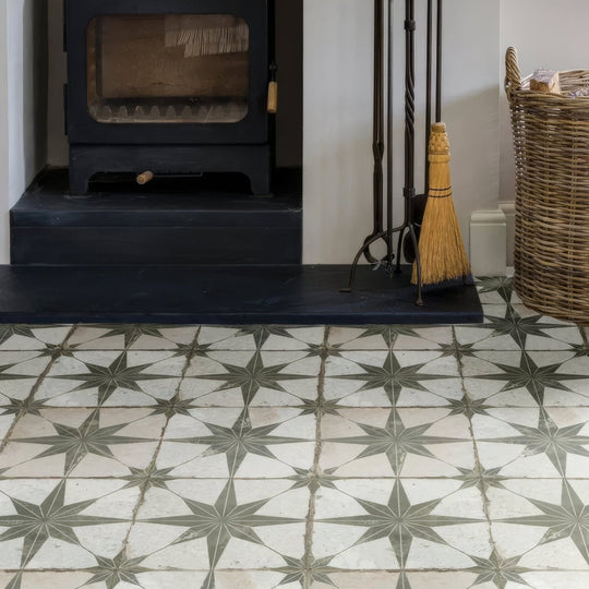 Spitalfields Ceramic Retro Star Sage
