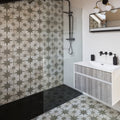 Spitalfields Ceramic Retro Star Sage in a bathroom setting