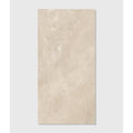 Beige rectangular porcelain tile with subtle natural stone veining and smooth matte finish winchester porcelain satin 60 x 120cm