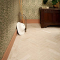 Portland Limestone Honed Parquet shown as flooring