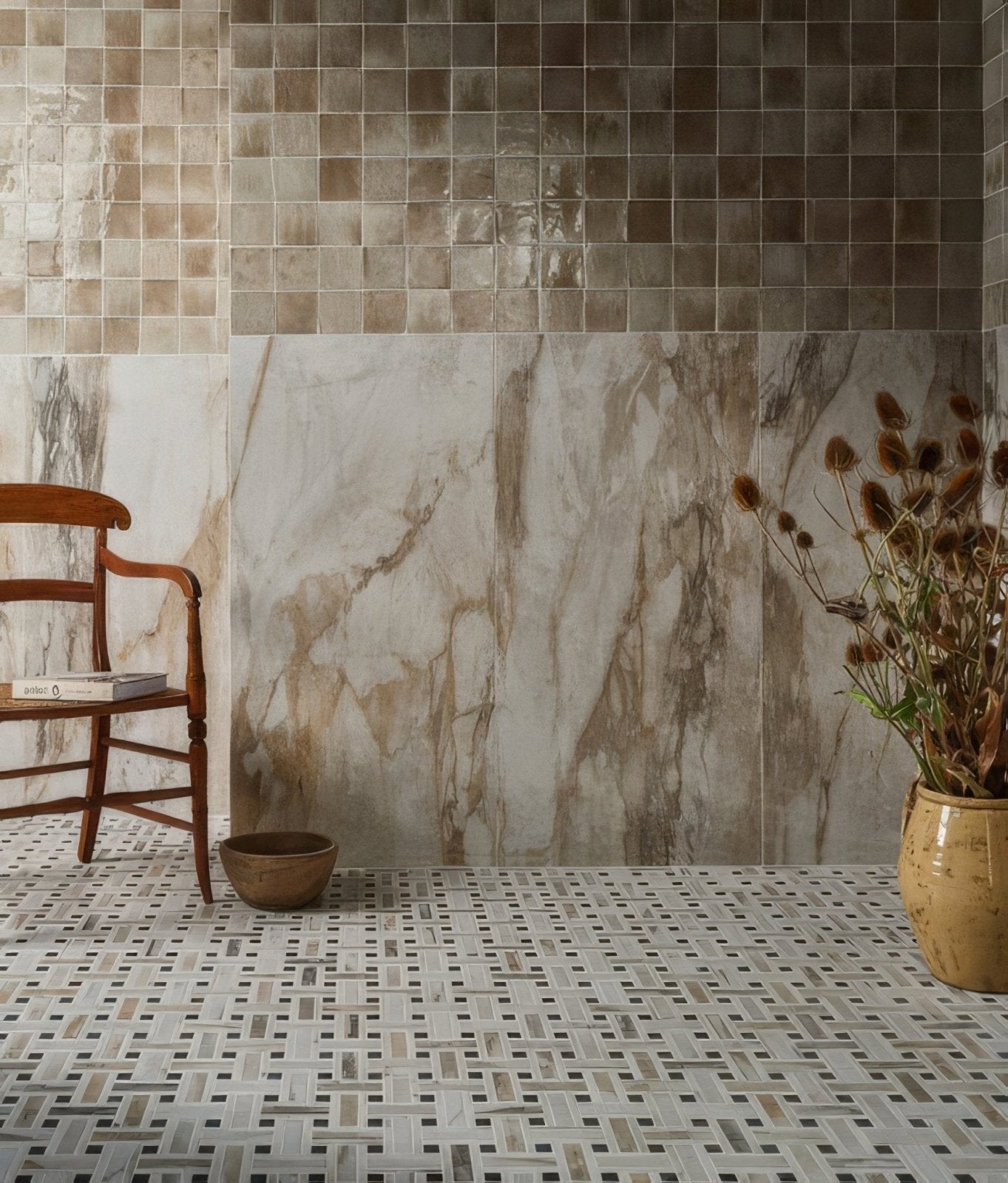 Pottery Porcelain Oatmeal Square