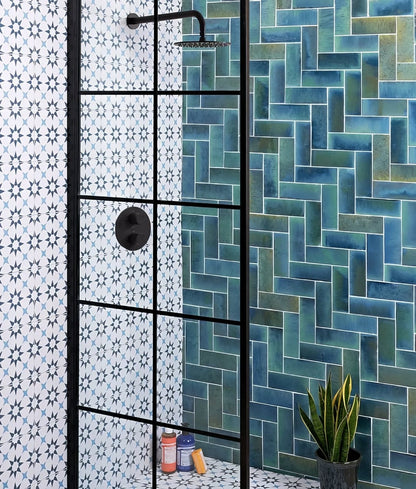 Pottery Porcelain Ocean Blue Brick