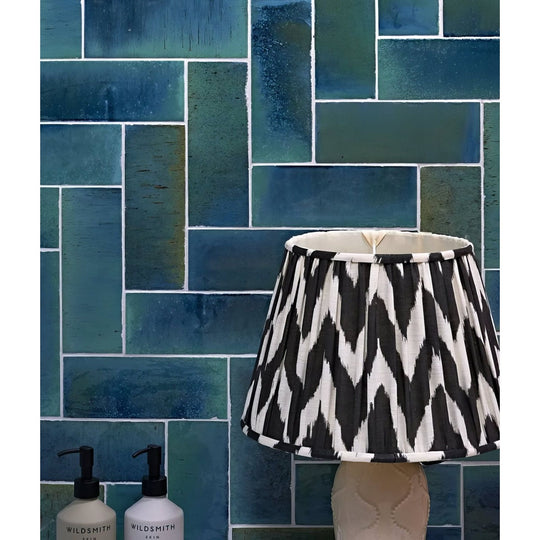 Pottery Porcelain Ocean Blue Brick