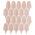 Preen Porcelain Mosaic Blush rose gold feather-shaped porcelain mosaic tiles