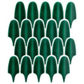 Deep green leaf shaped textured ceramic tiles from preen porcelain mosaic emerald collection
