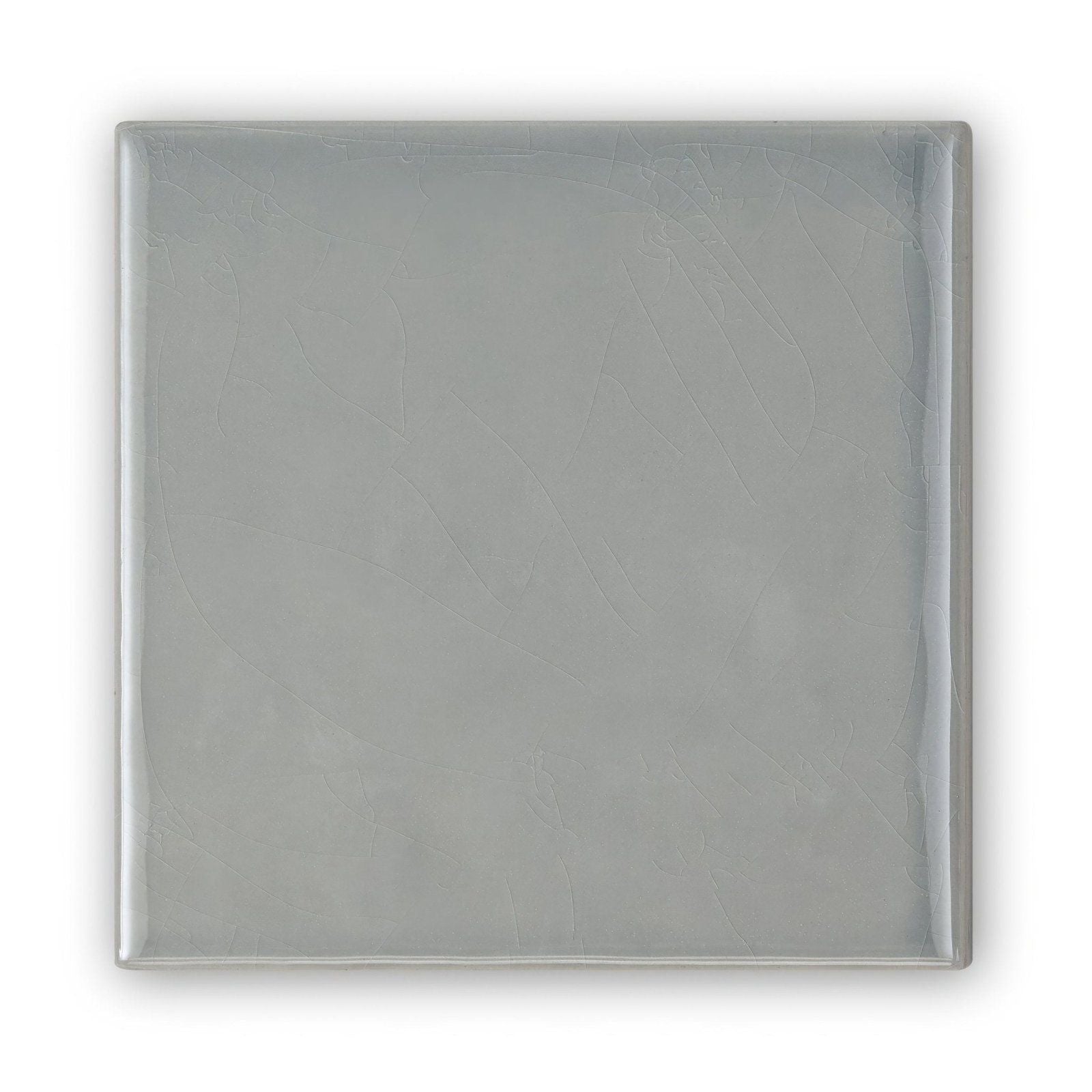 Provence falicon square gray ceramic tile with matte finish subtle texture and slightly raised edges