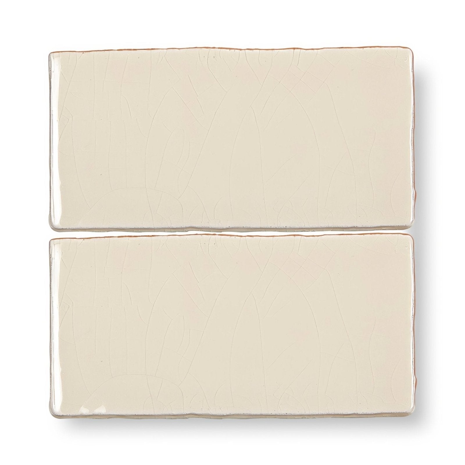 Cream-colored Provence Toulon rectangle ceramic tiles with textured surface and slightly uneven edges for wall and floor use