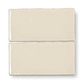Cream-colored Provence Toulon rectangle ceramic tiles with textured surface and slightly uneven edges for wall and floor use