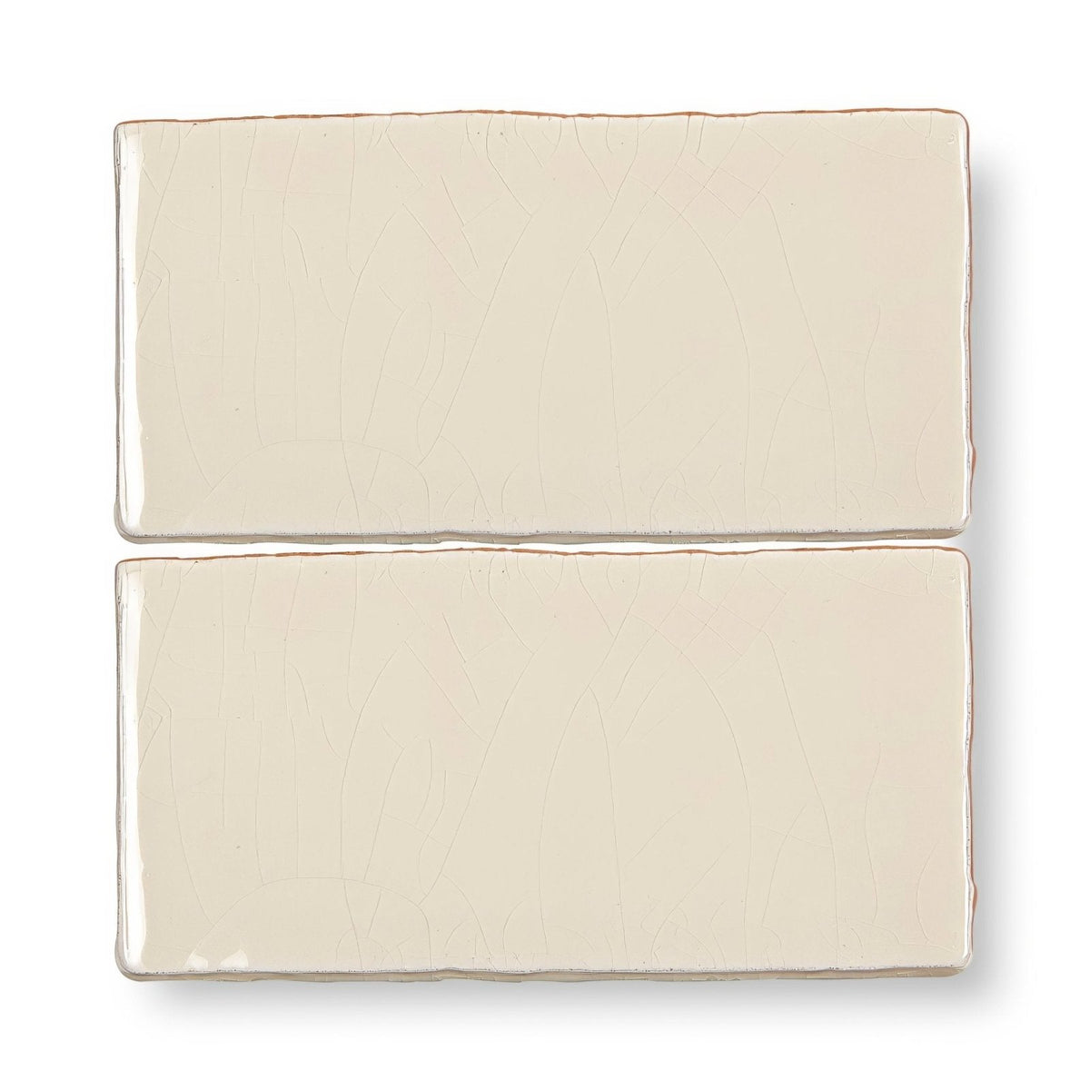 Cream-colored Provence Toulon rectangle ceramic tiles with textured surface and slightly uneven edges for wall and floor use