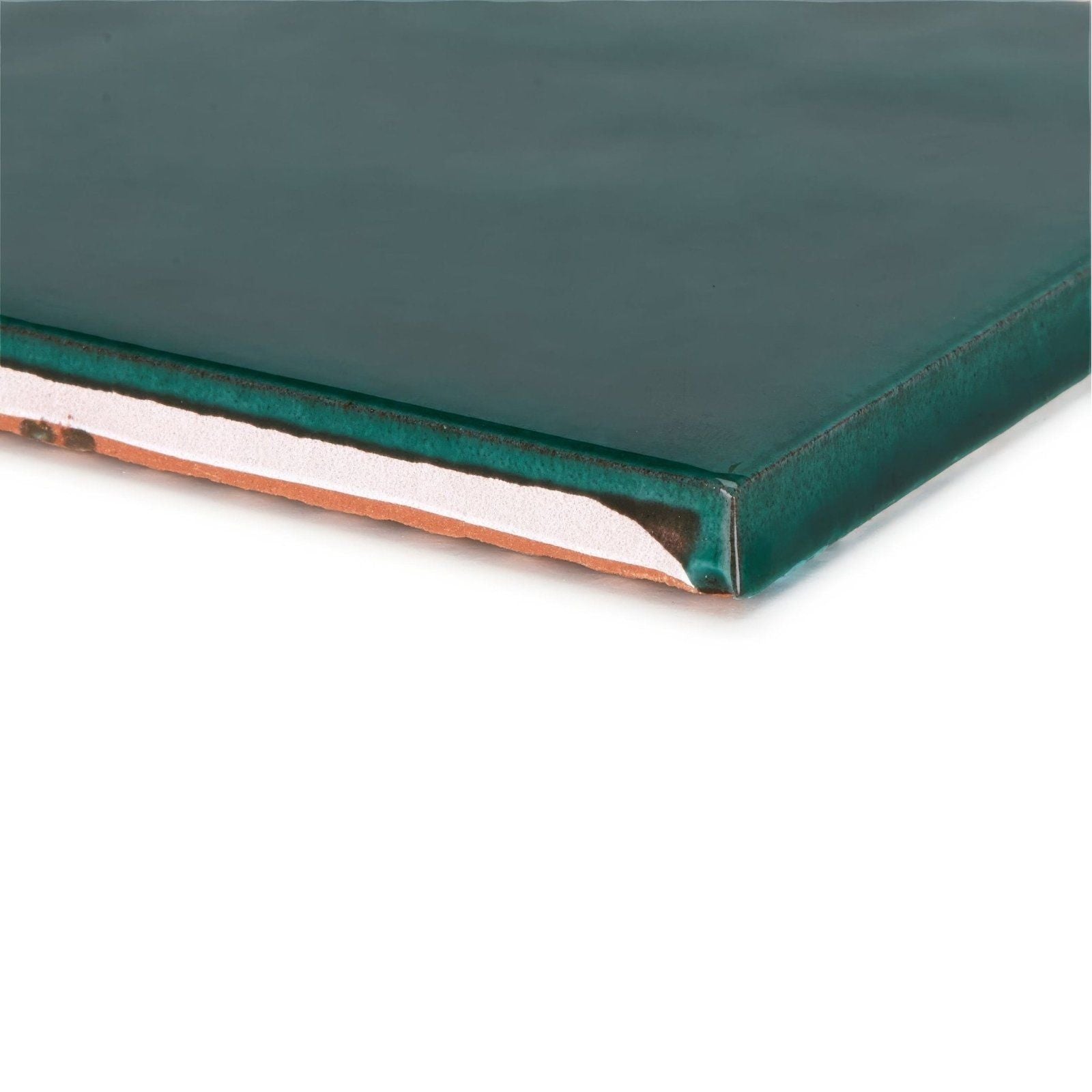Dark green padded mat provence valette square with smooth glossy surface and visible stitched edges