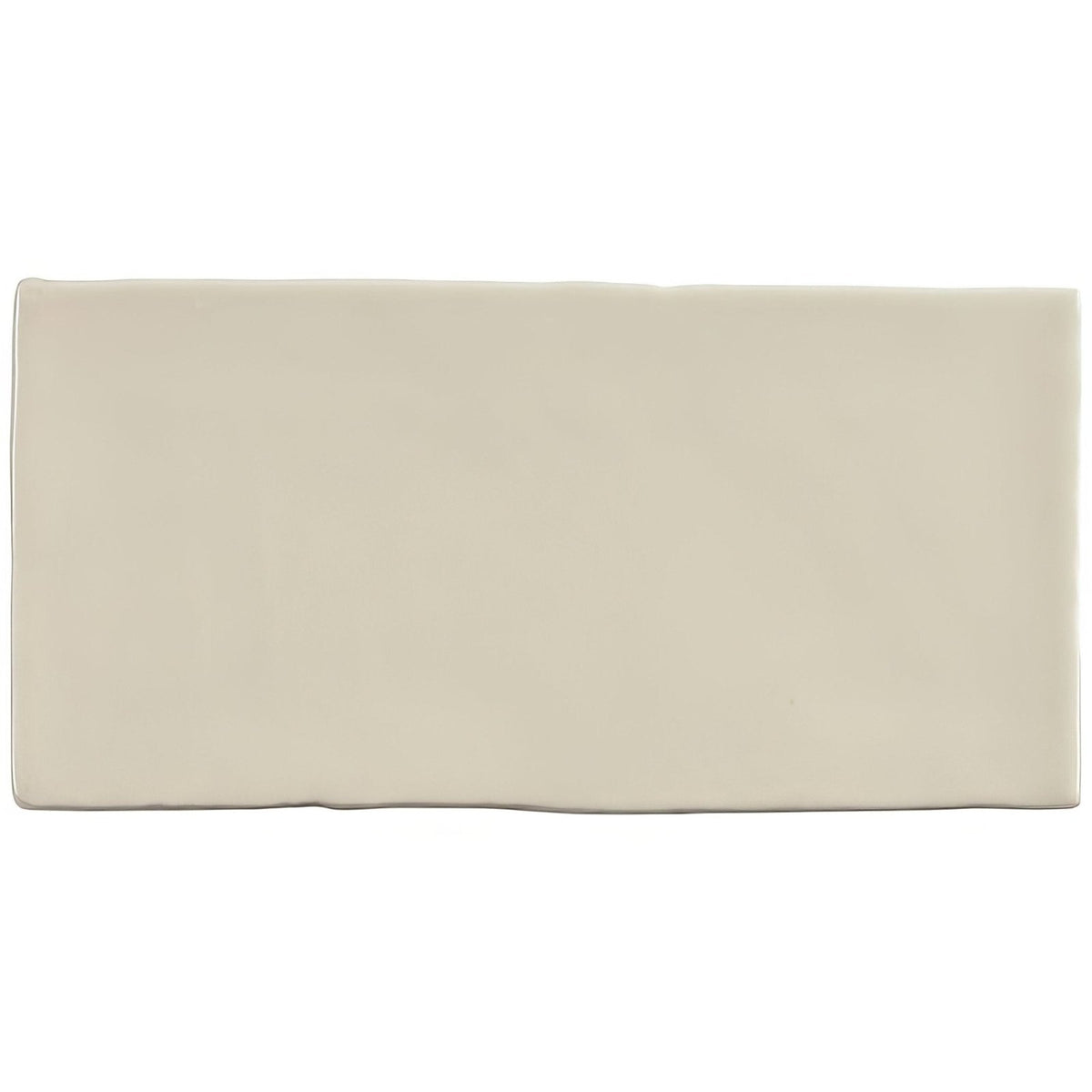 Beige pumice brick tile with a smooth slightly padded rectangular surface for decorative and construction use