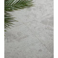 Light gray pumice porcelain off white floor tiles with marble effect subtle veining and polished finish