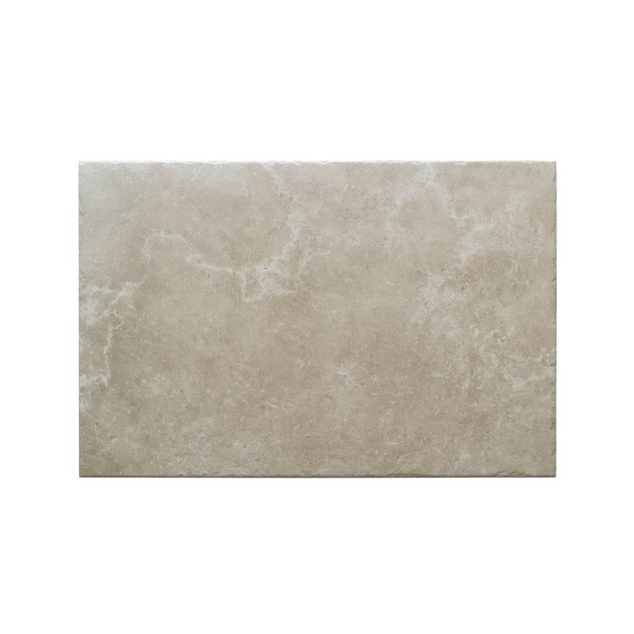 Quintili beige 40 x 60cm marble-effect rectangular tile with subtle veining and a smooth polished surface