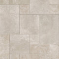 Beige quintili sand opus stone-effect floor tiles with subtle natural texture in irregular rectangular layout