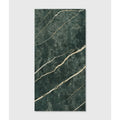 Dark green rainforest porcelain malachite tile with elegant flowing white veining for luxurious flooring and walls