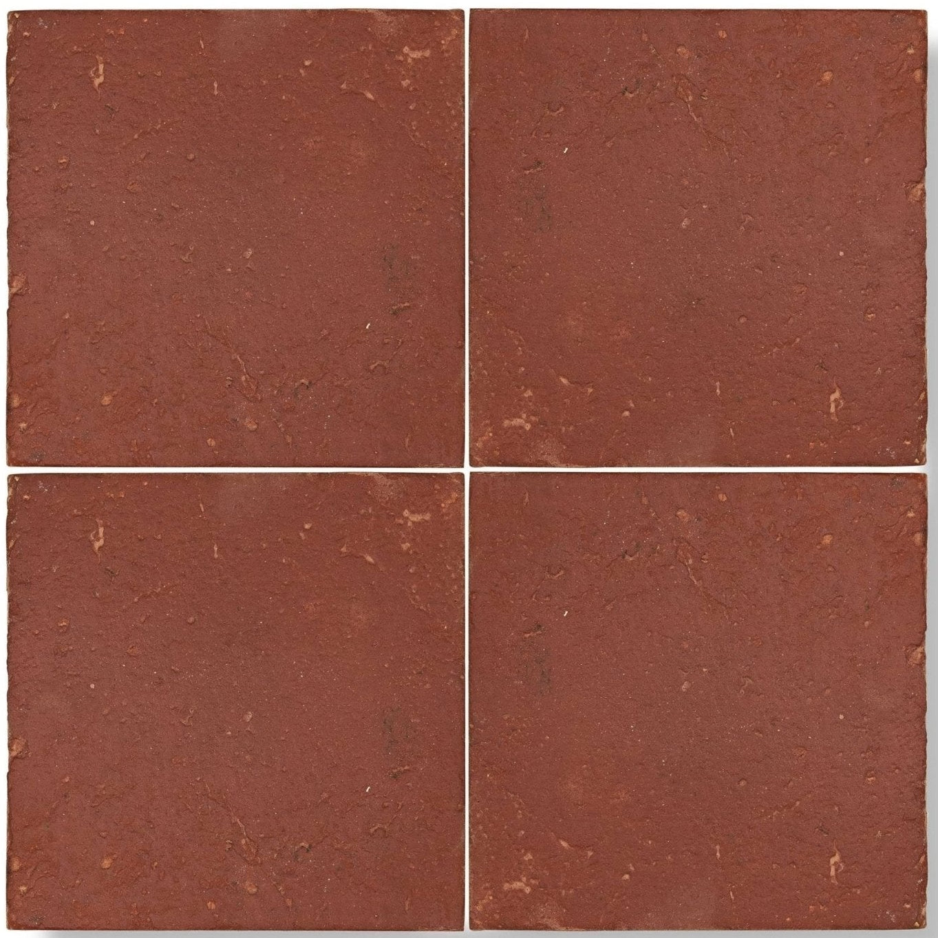 Red terracotta square tile 15x15 with a textured natural stone finish made from reclaimed terracotta material