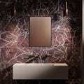 Red Marble Honed 30.5 x 30.5cm tile, burgundy marble with white veining
