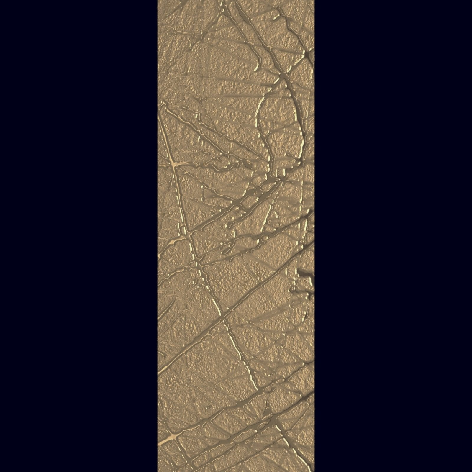 Reflect midi sketch 20 x 60cm textured golden-brown surface with intricate cracked patterns resembling dried mud