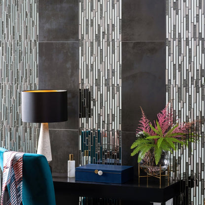 Reflections Silver Mixed Glass Mosaic