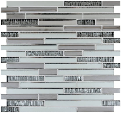 Reflections Silver Mixed Glass Mosaic