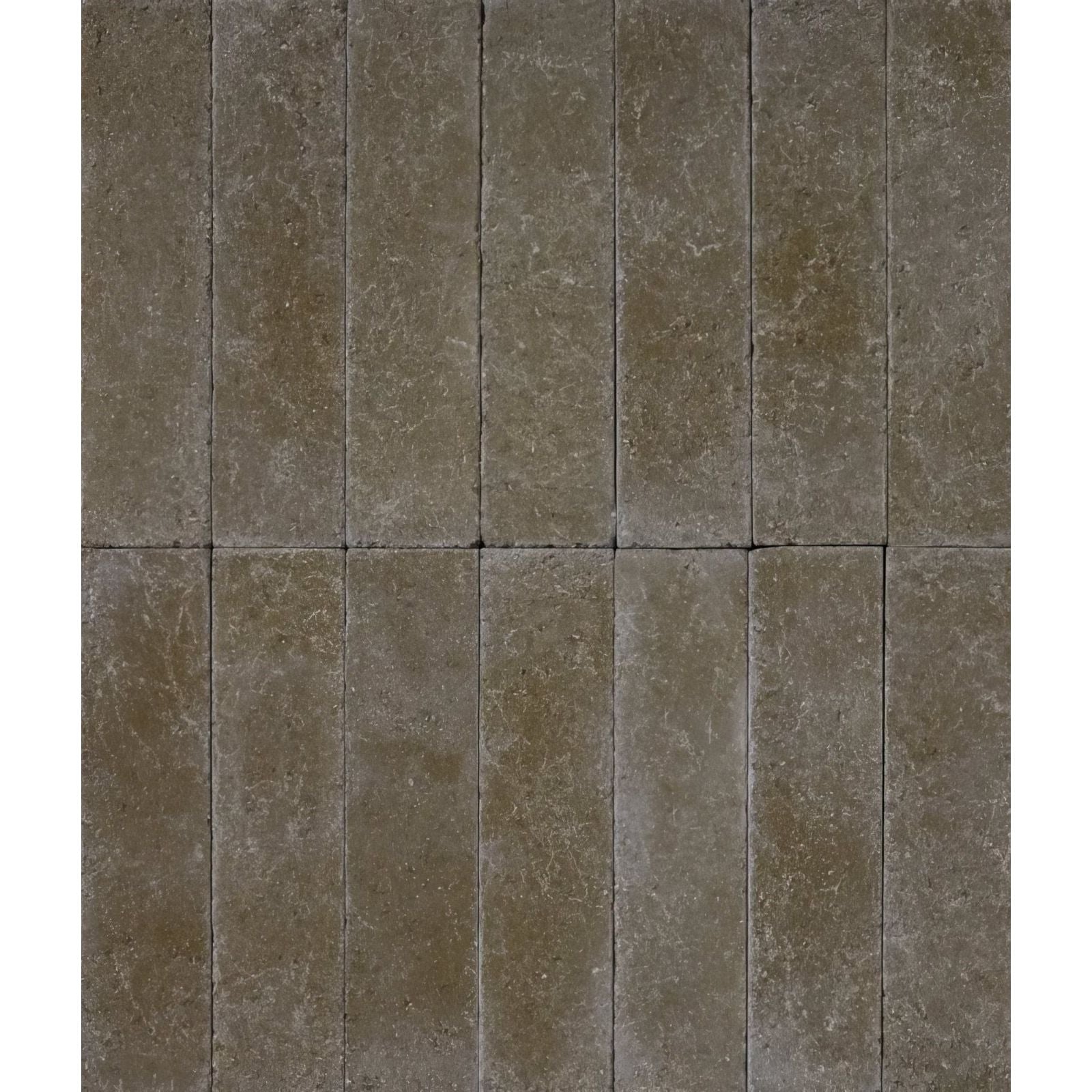 Reform composite stone tumbled khaki dark gray rectangular stone tiles with textured natural finish