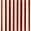 Cream-colored wallpaper with bold vertical burgundy stripes in the Regency Stripe Burgundy design on County White background