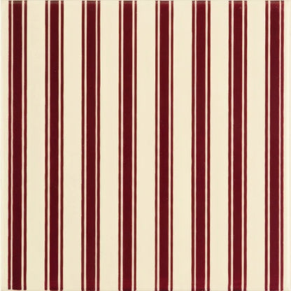 Regency Stripe Burgundy on County White