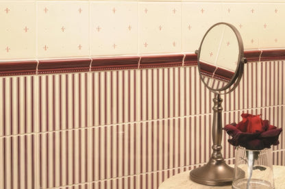 Regency Stripe Burgundy on County White