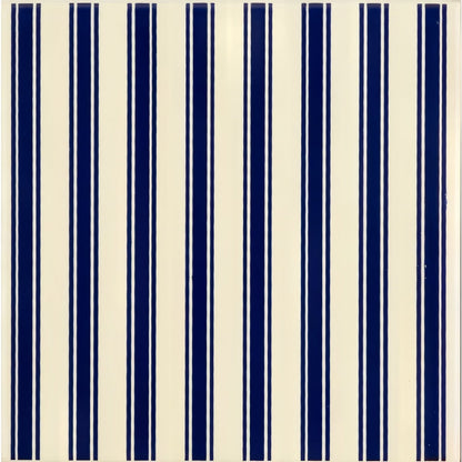 Regency Stripe Royal Blue On County White