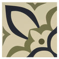 Renaissance Dublin, Khaki and Dark Blue on White – pattern detail